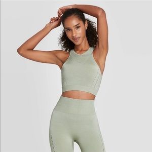 JoyLab Mesh Seamless Racerback Bra Top Small